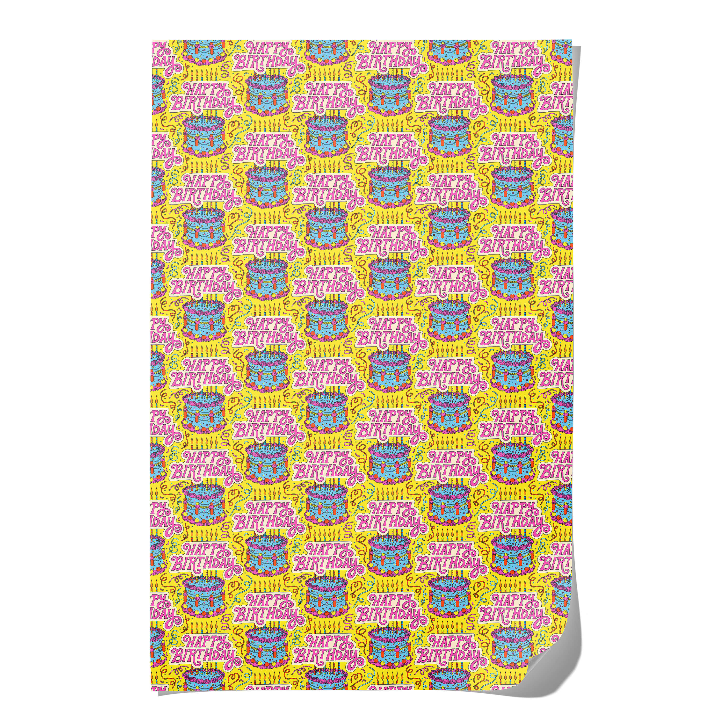 Cake and Confetti wrapping paper Single