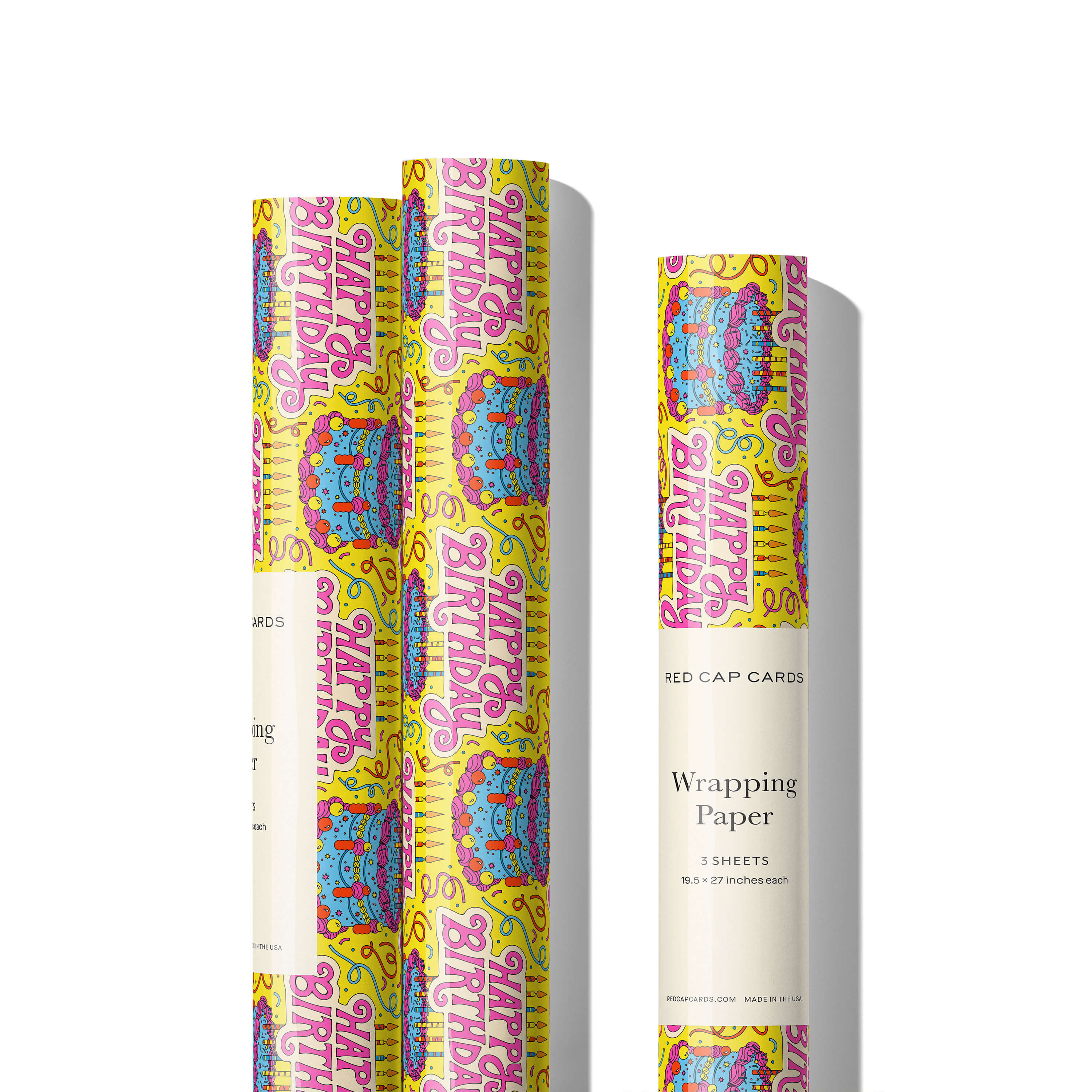 Cake and Confetti wrapping paper Single