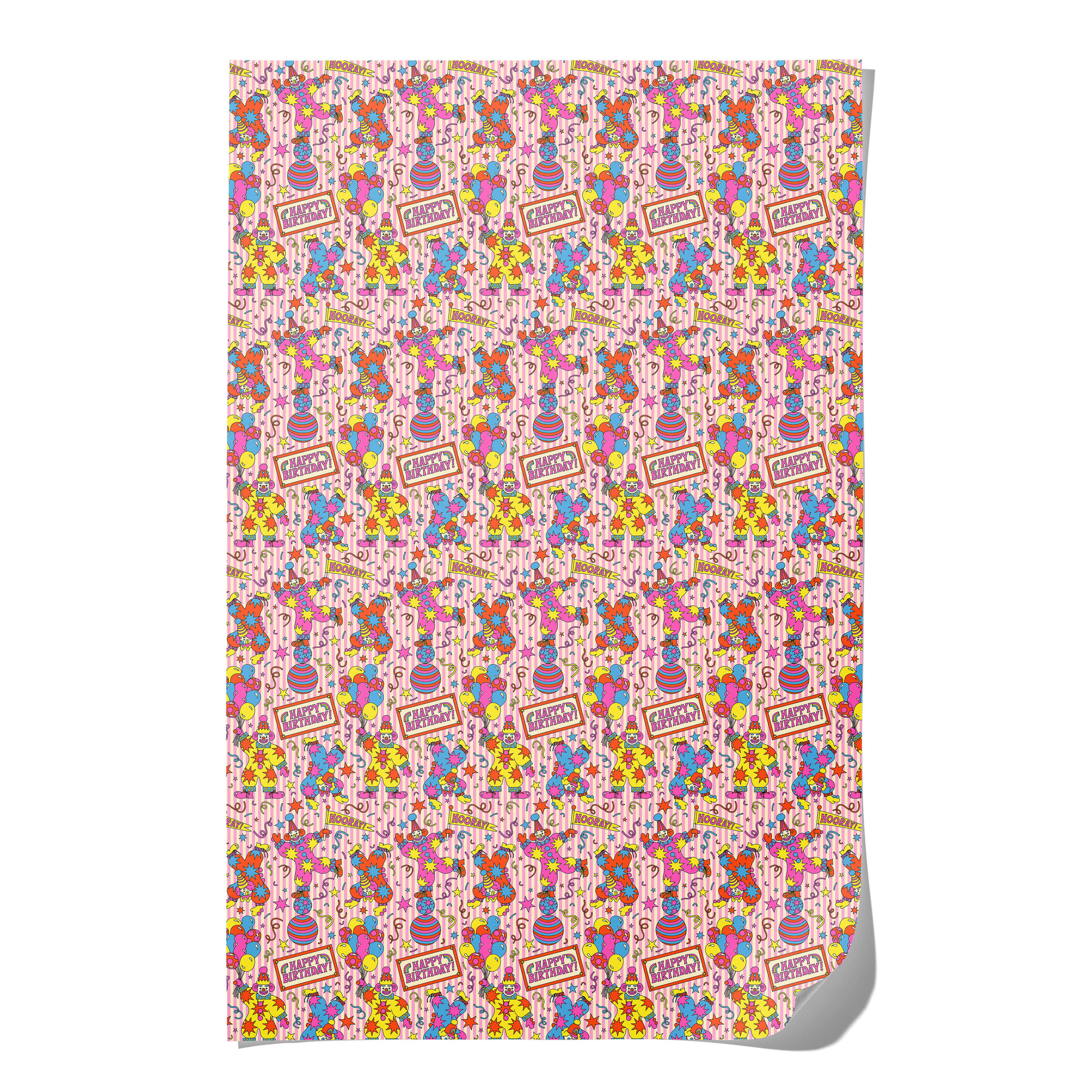 Clowns wrapping paper Single