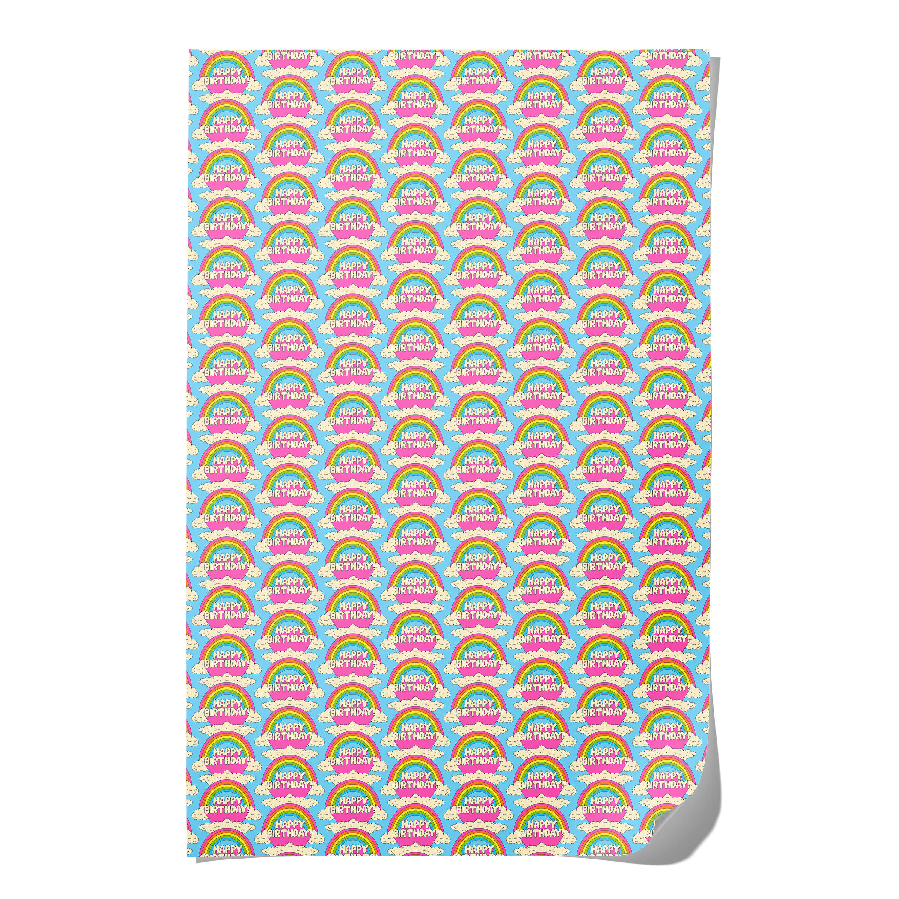 All Over Rainbows wrapping paper Single