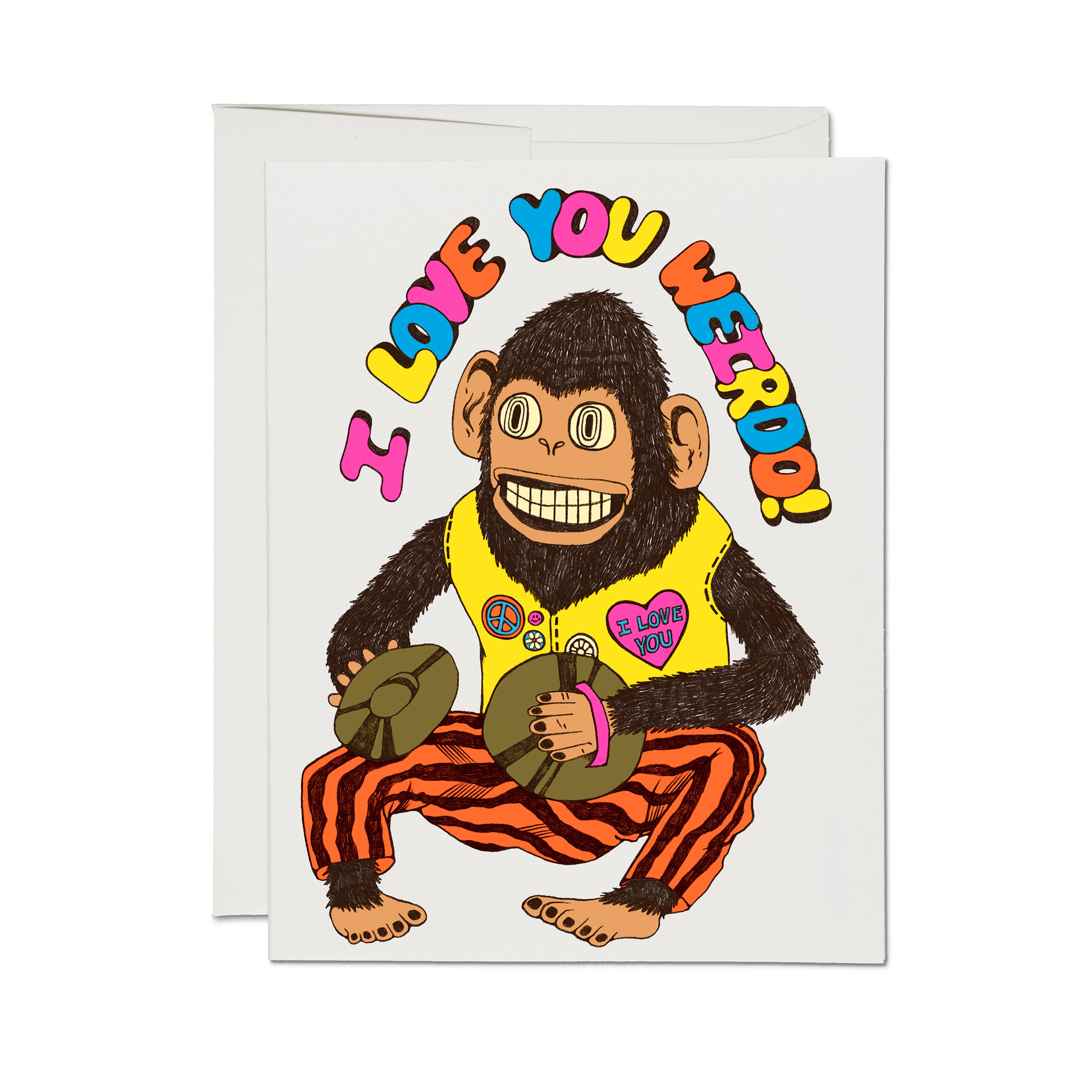 Love You Weirdo greeting card Single