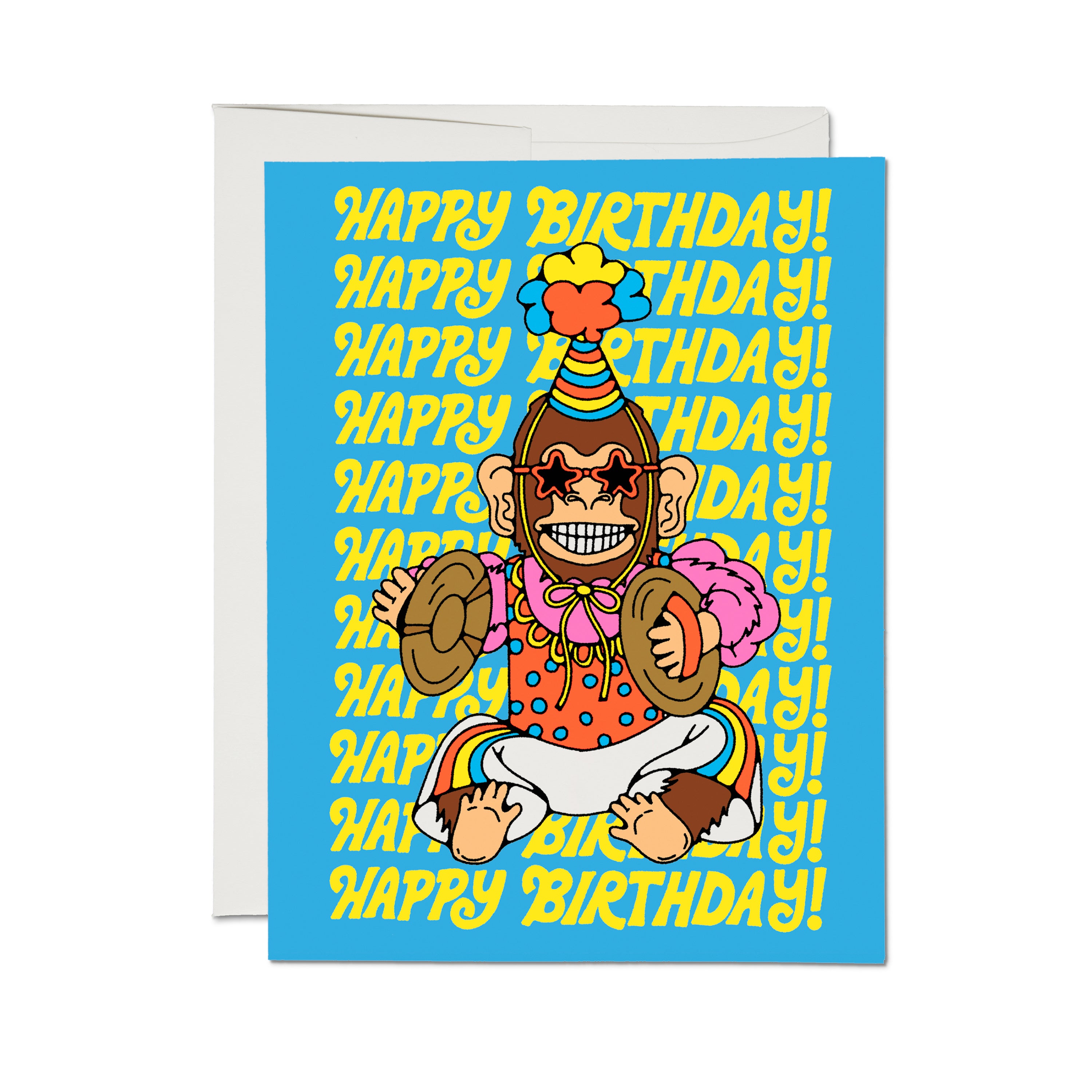 Funky Monkey greeting card Single