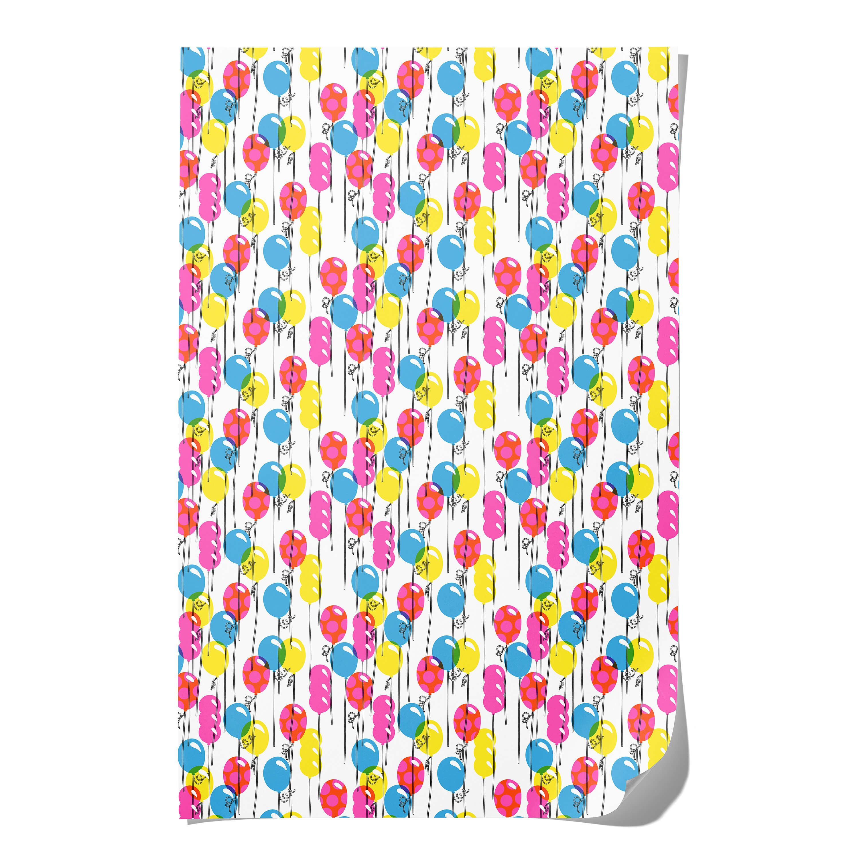 Balloons wrapping paper Single