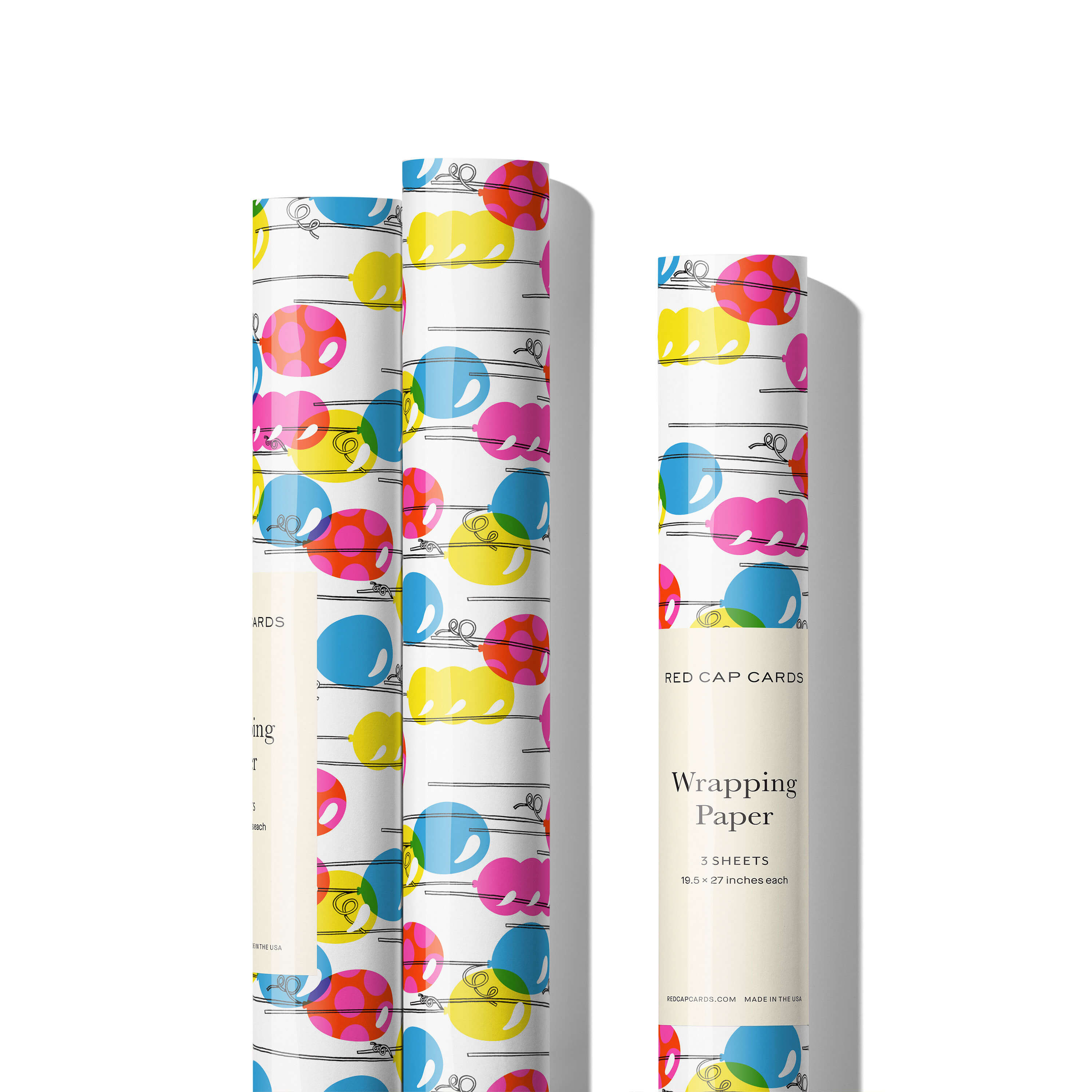 Balloons wrapping paper Single