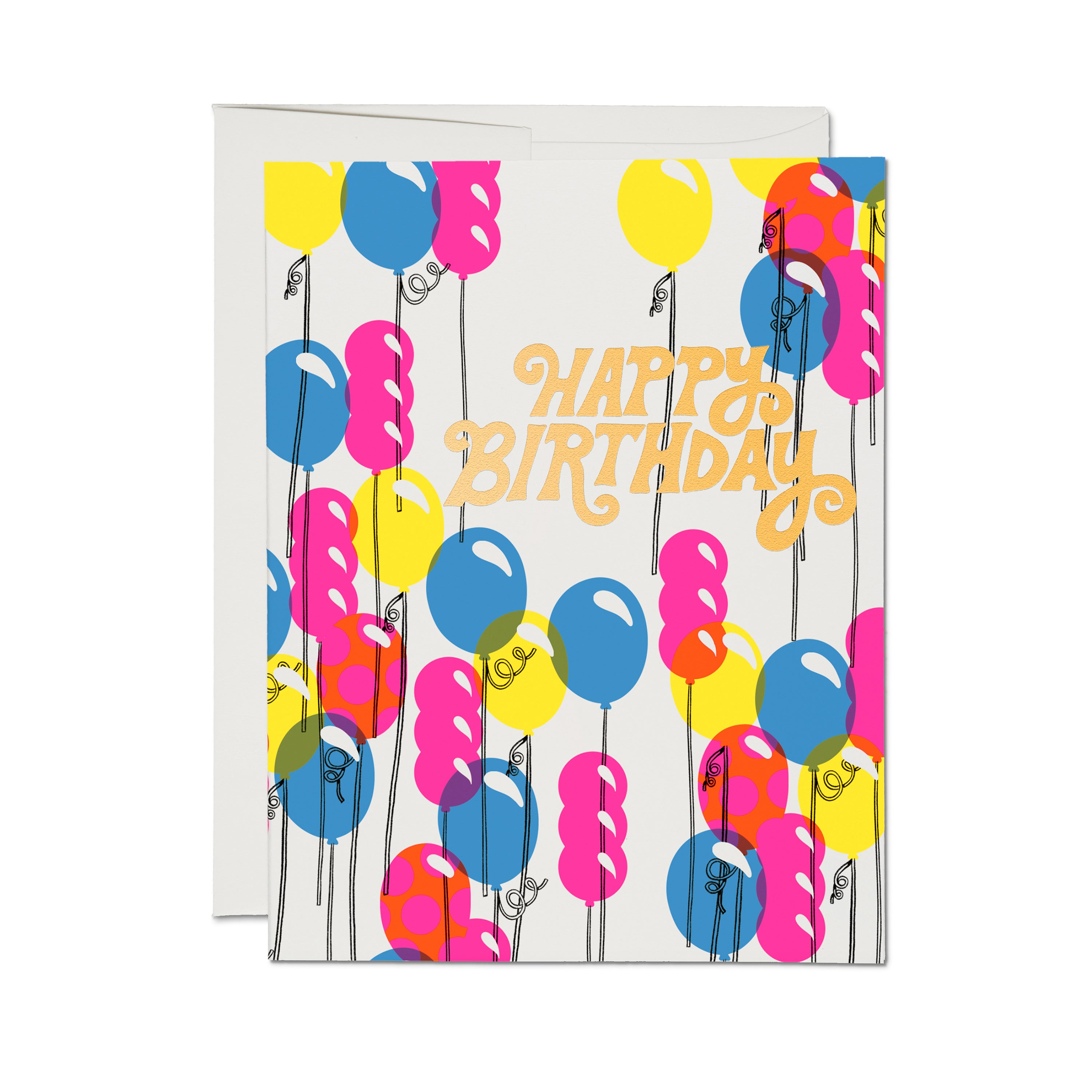 Balloons greeting card Single