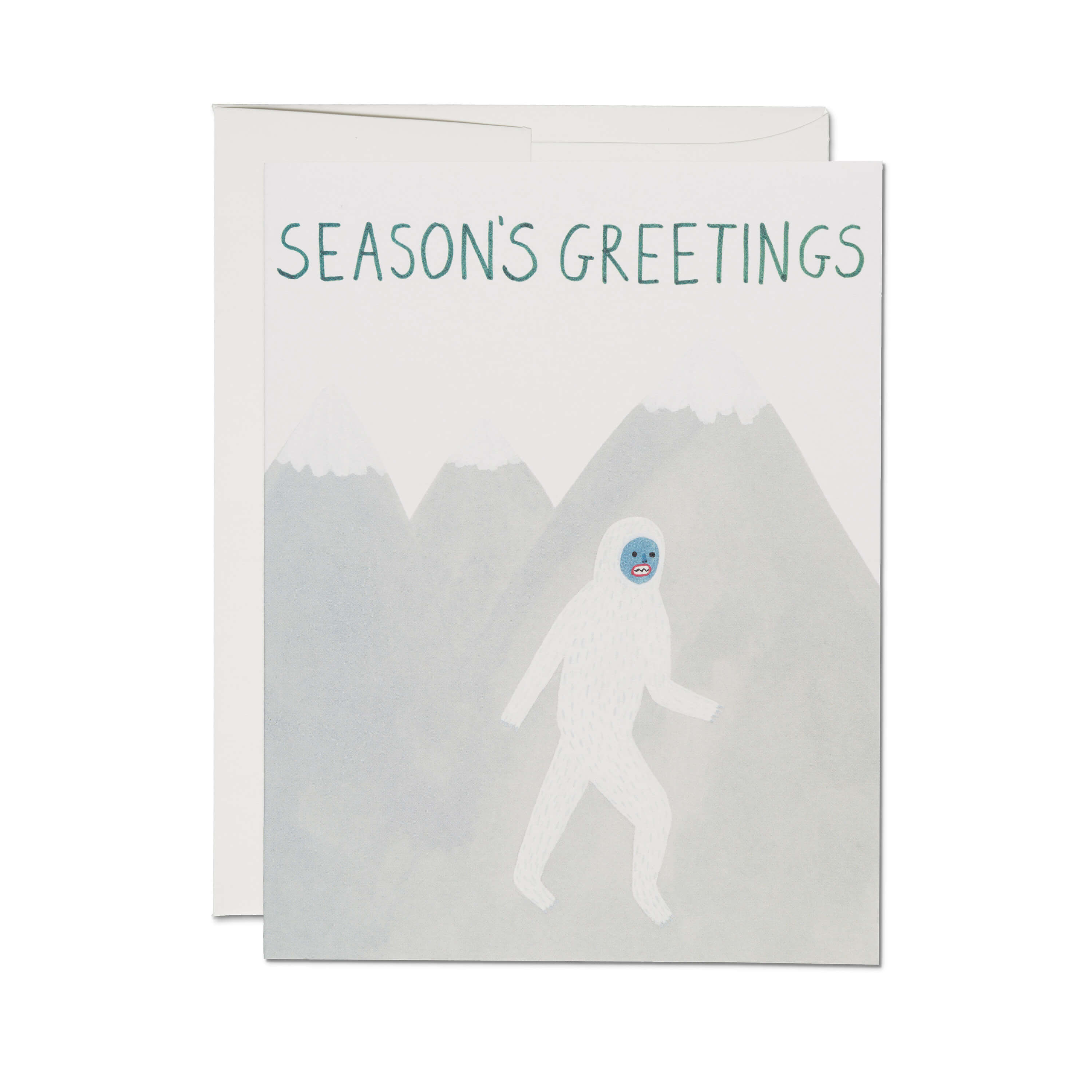 Holiday Yeti greeting card Single