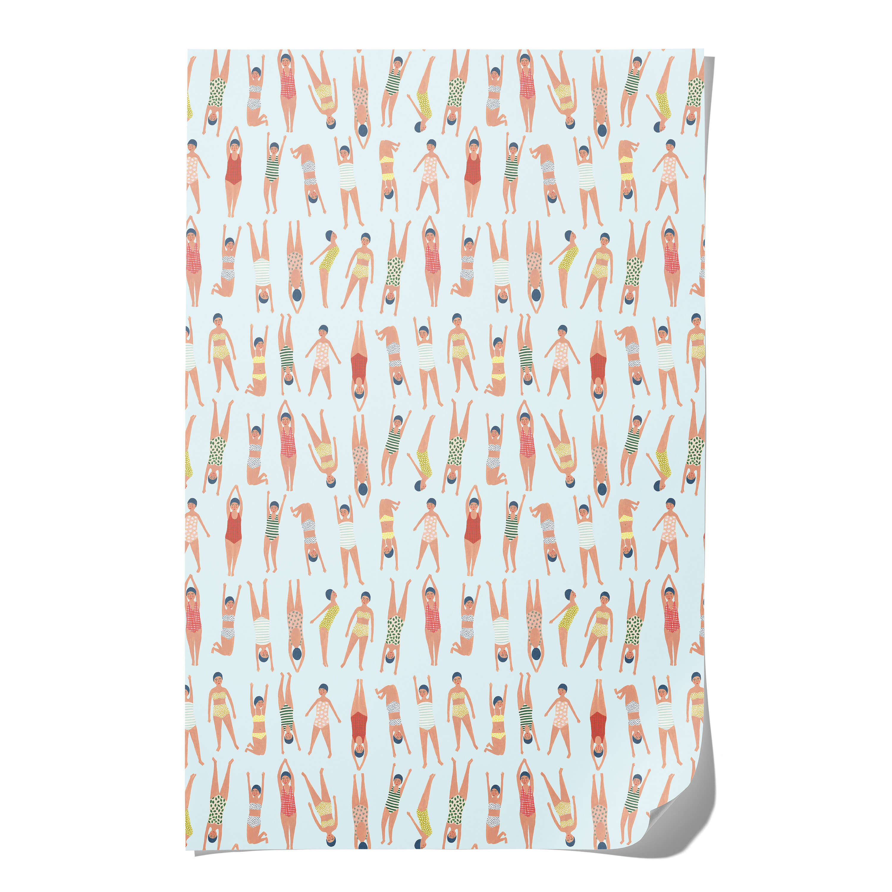 Swimmers wrapping paper Single