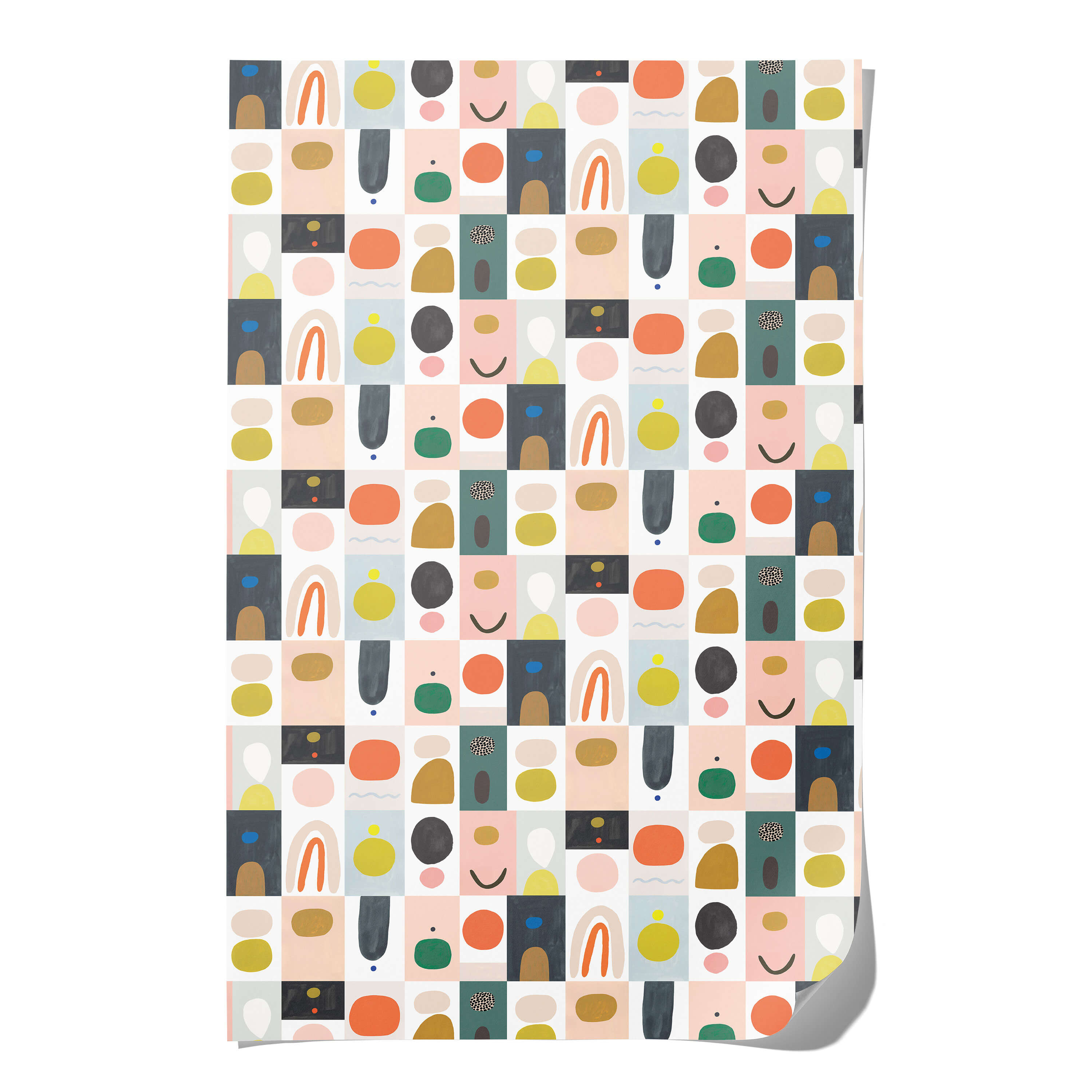 Color Block wrapping paper – Red Cap Cards
