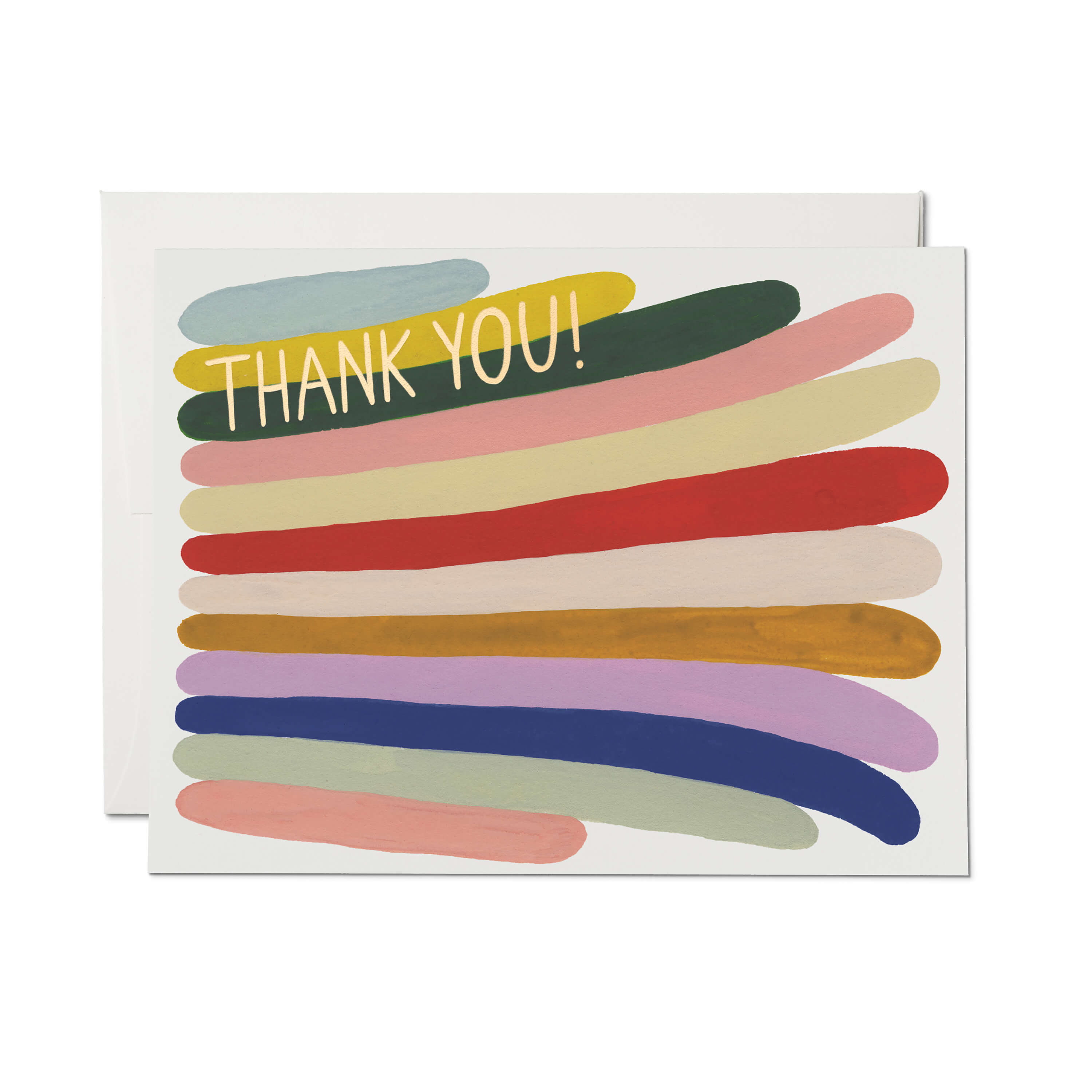 Rainbow Stripes Thanks greeting card Single