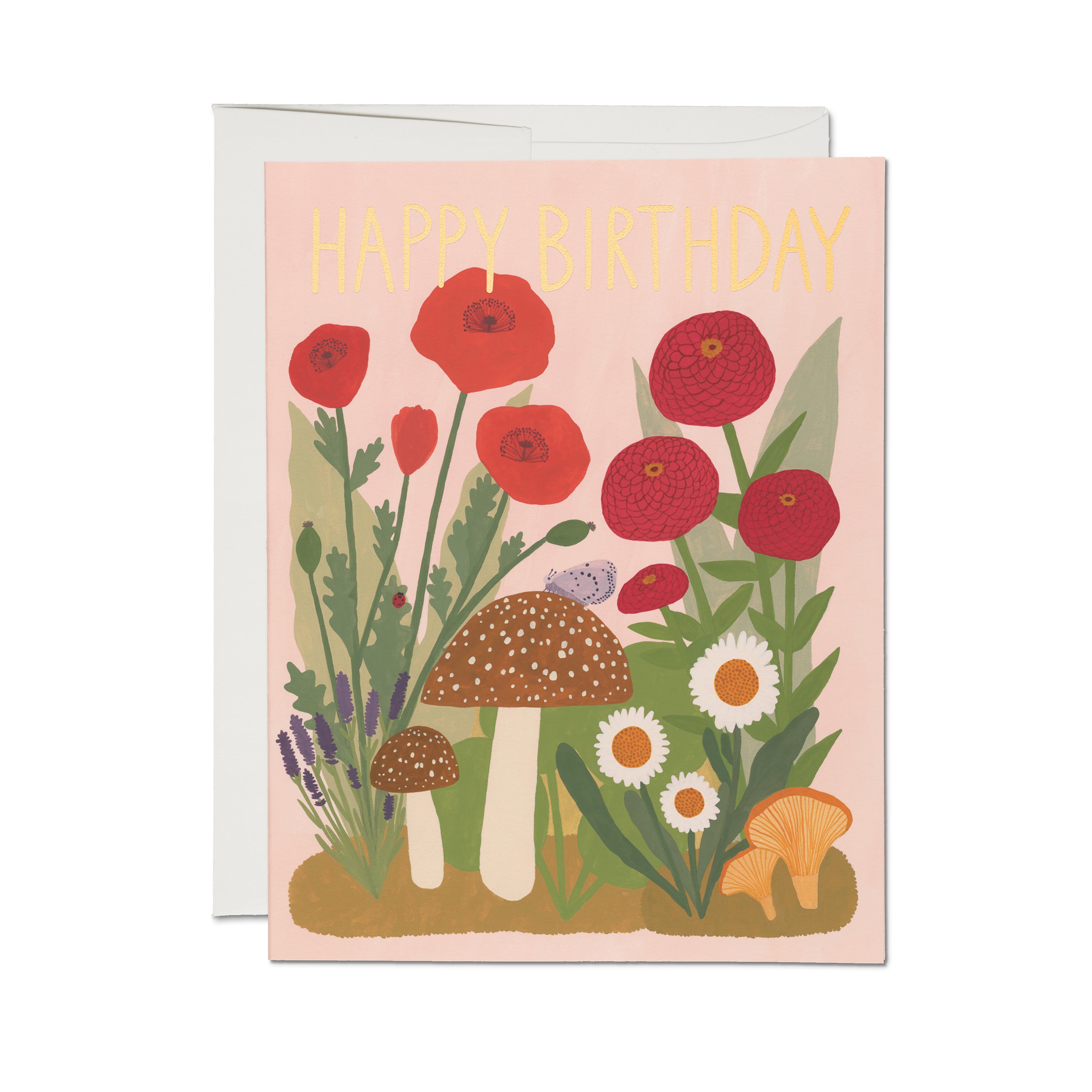 Mushroom Melody greeting card Single