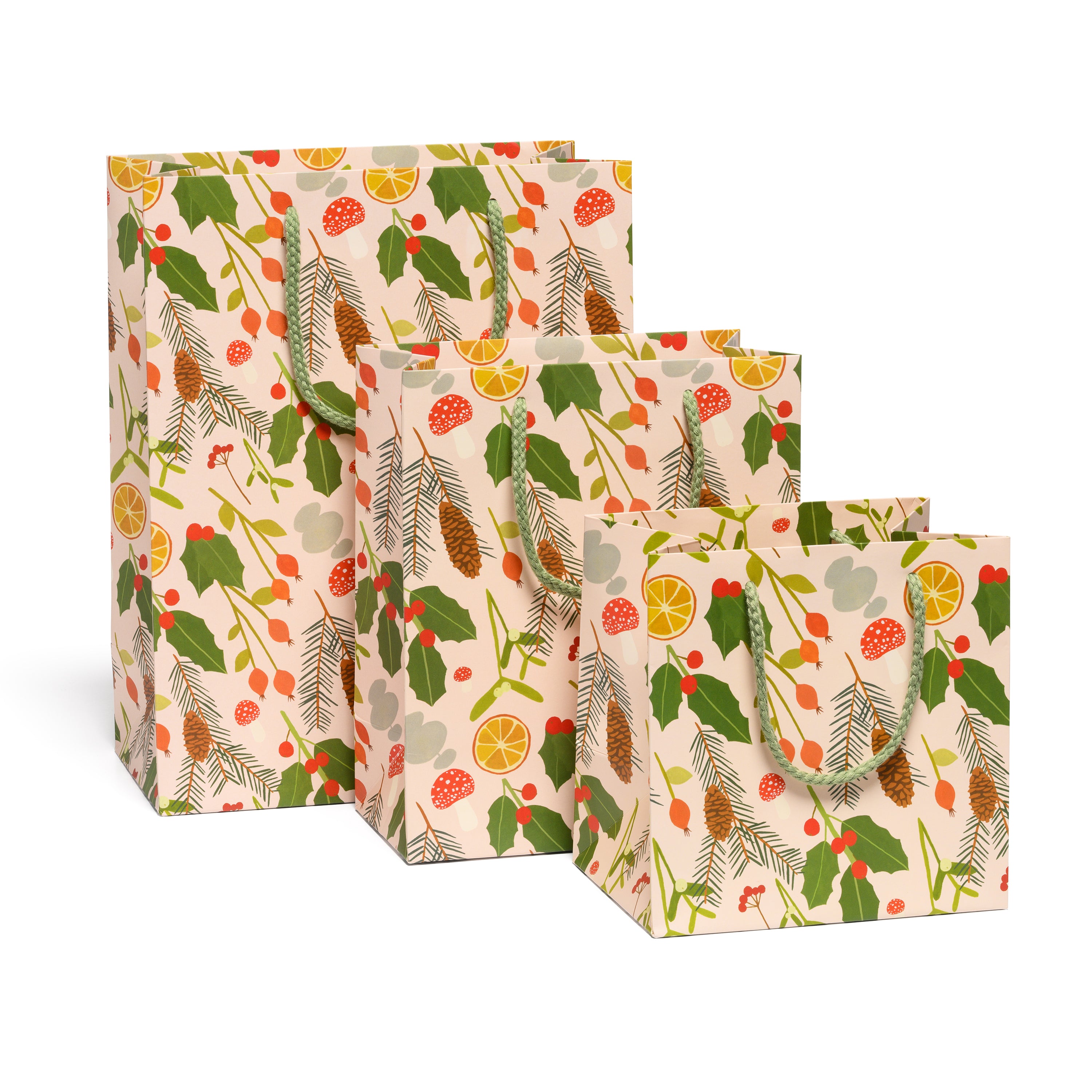 Holiday Greens gift bags