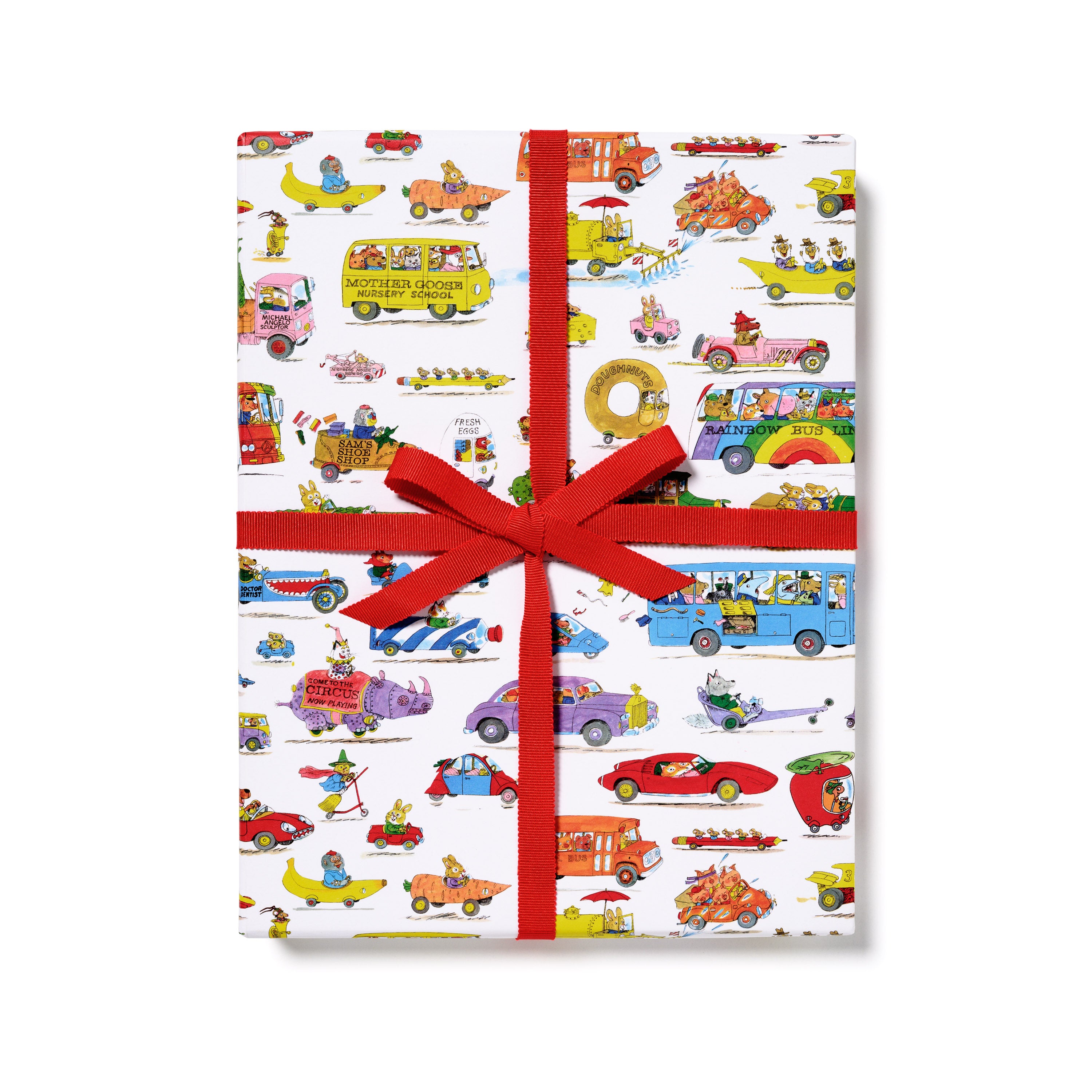 Busytown Cars wrapping paper – Red Cap Cards