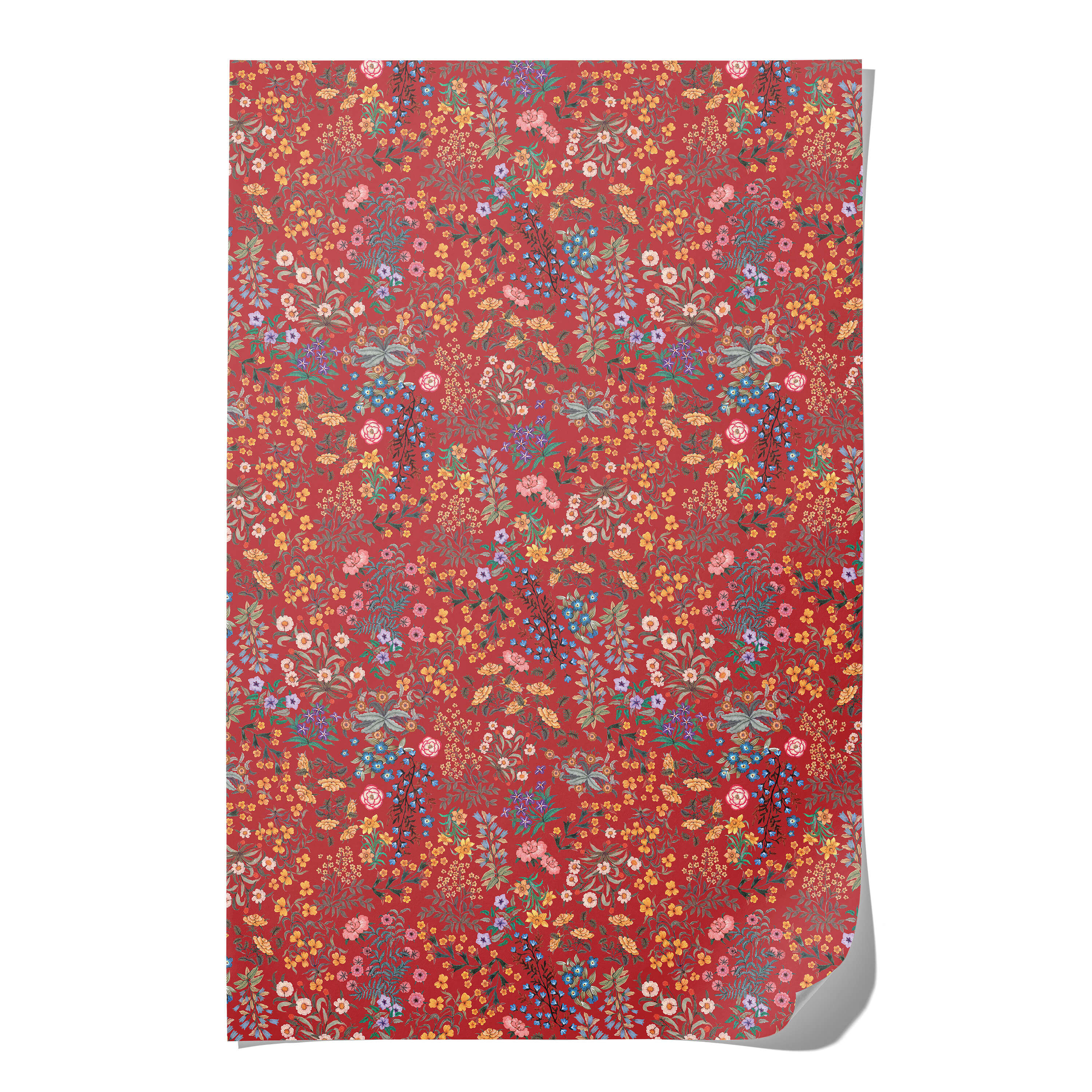 Red Plum wrapping paper Single