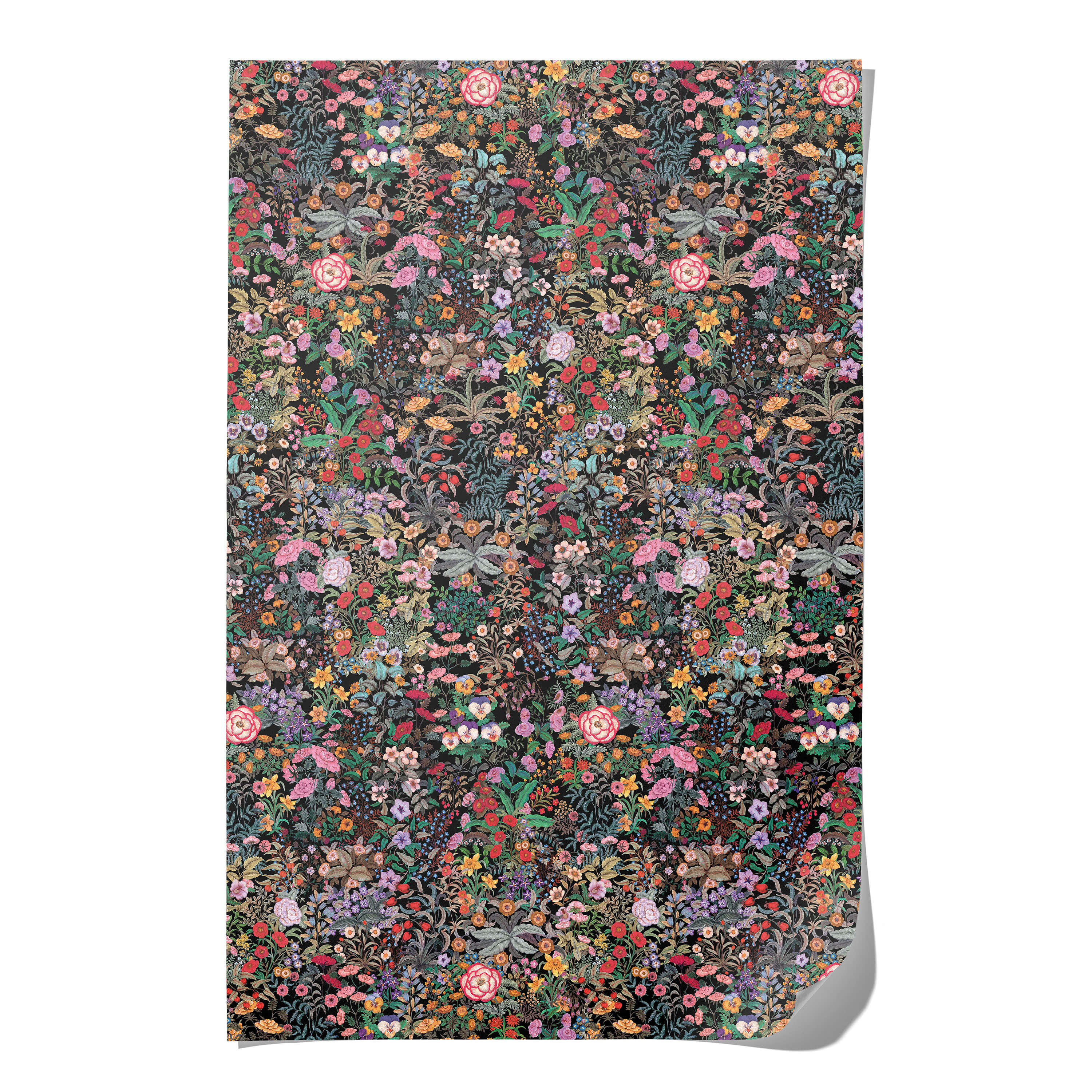 Meadow Black wrapping paper Single