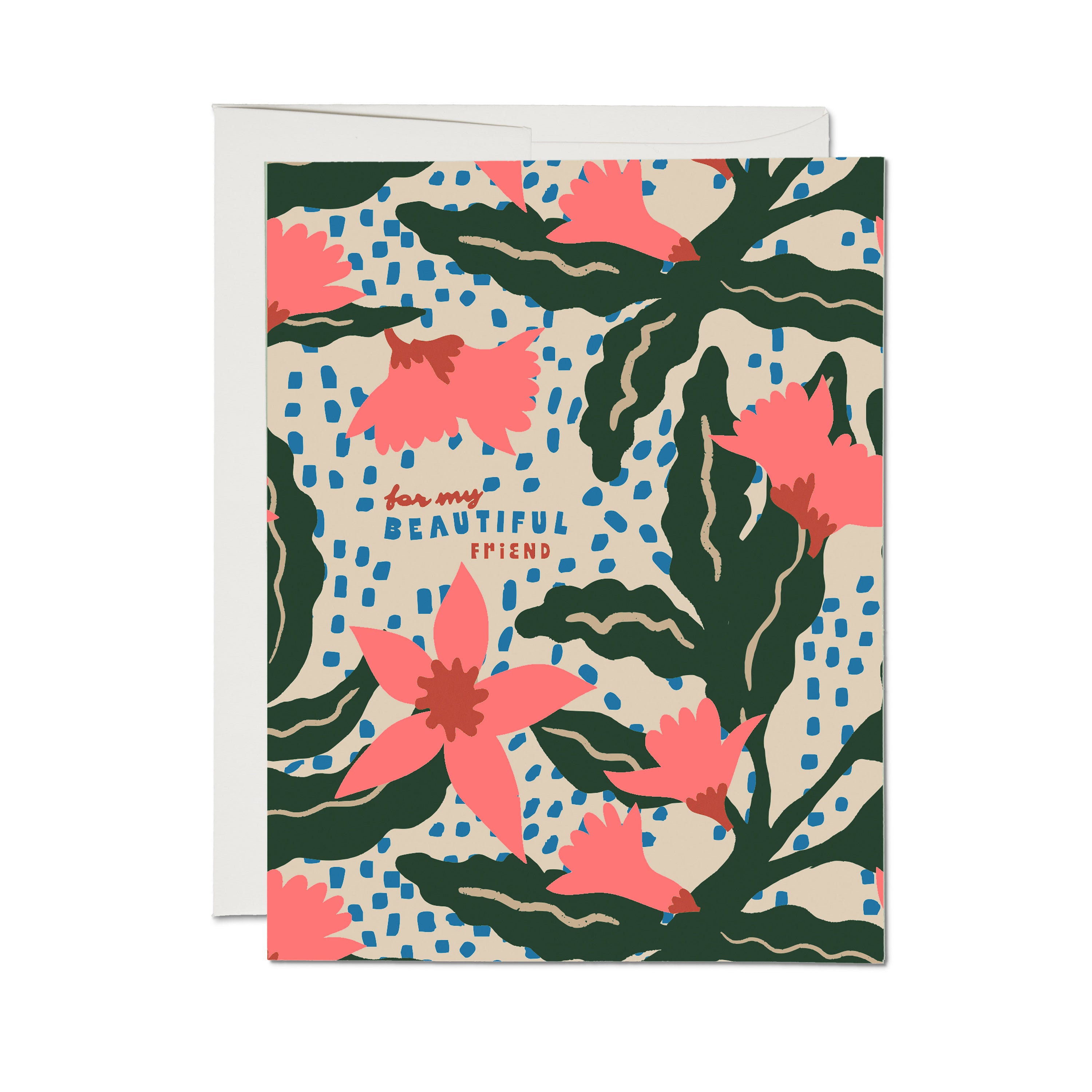 Pink Azalea greeting card Single