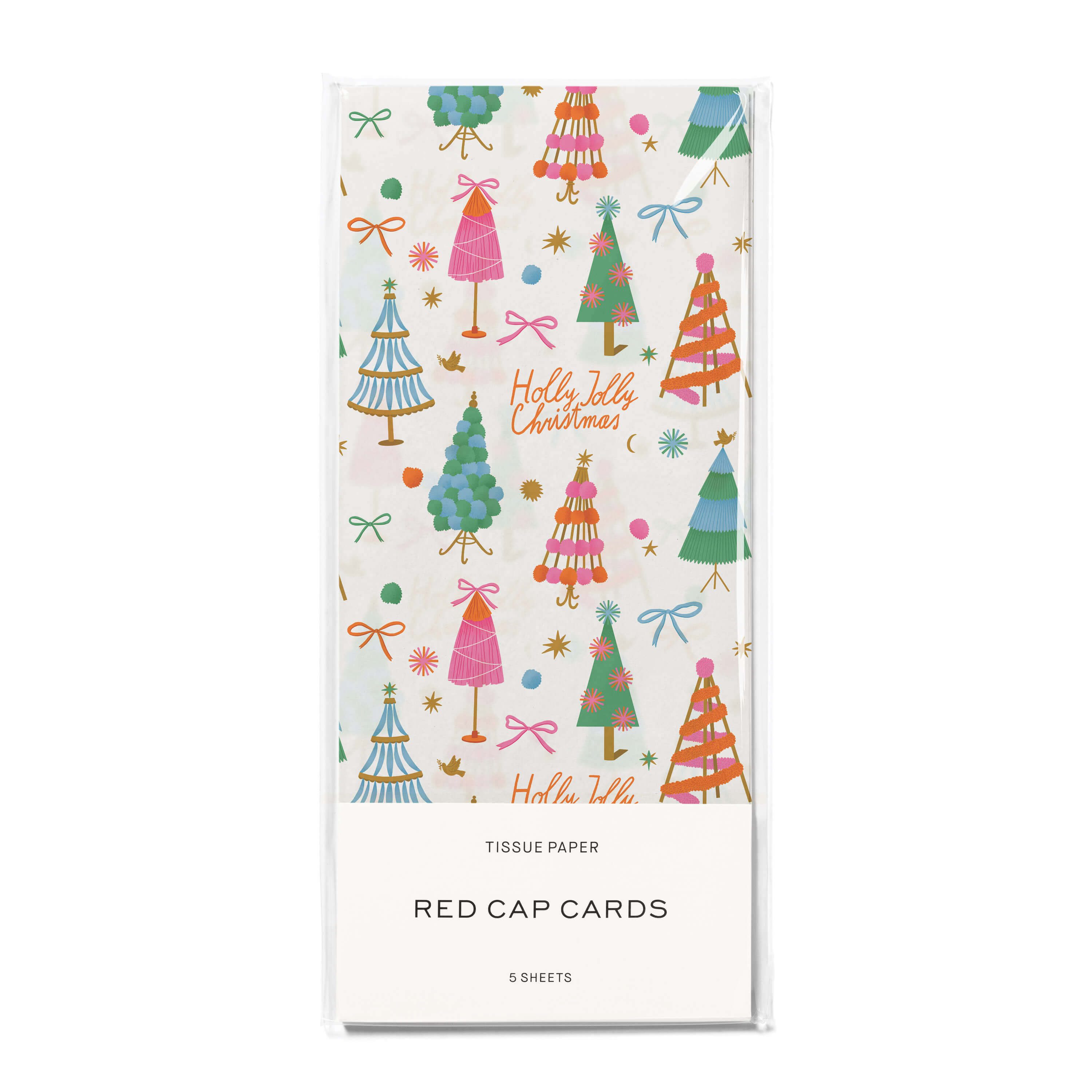 Holly Jolly Trees  tissue paper 5 Sheets