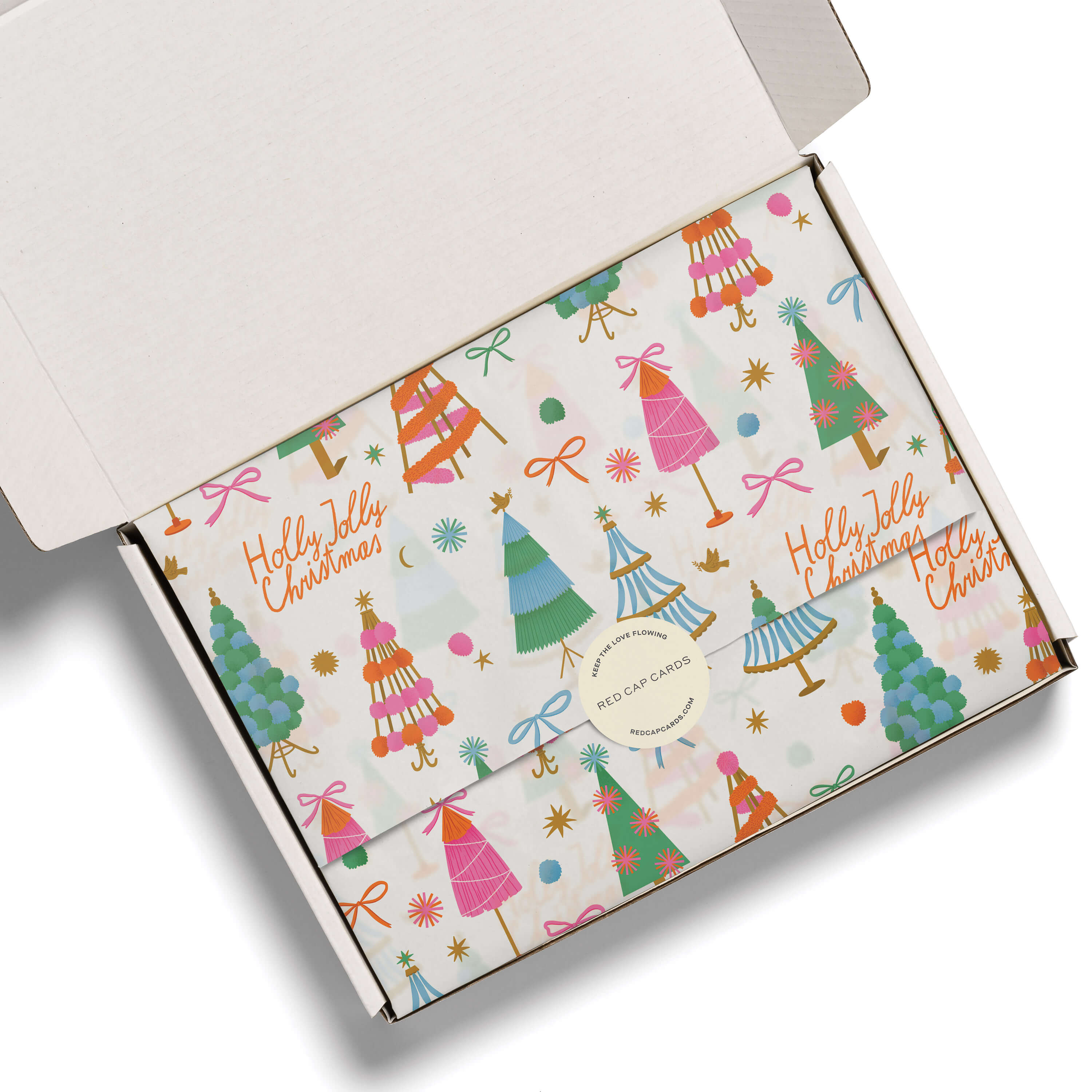 Holly Jolly Trees  tissue paper 5 Sheets