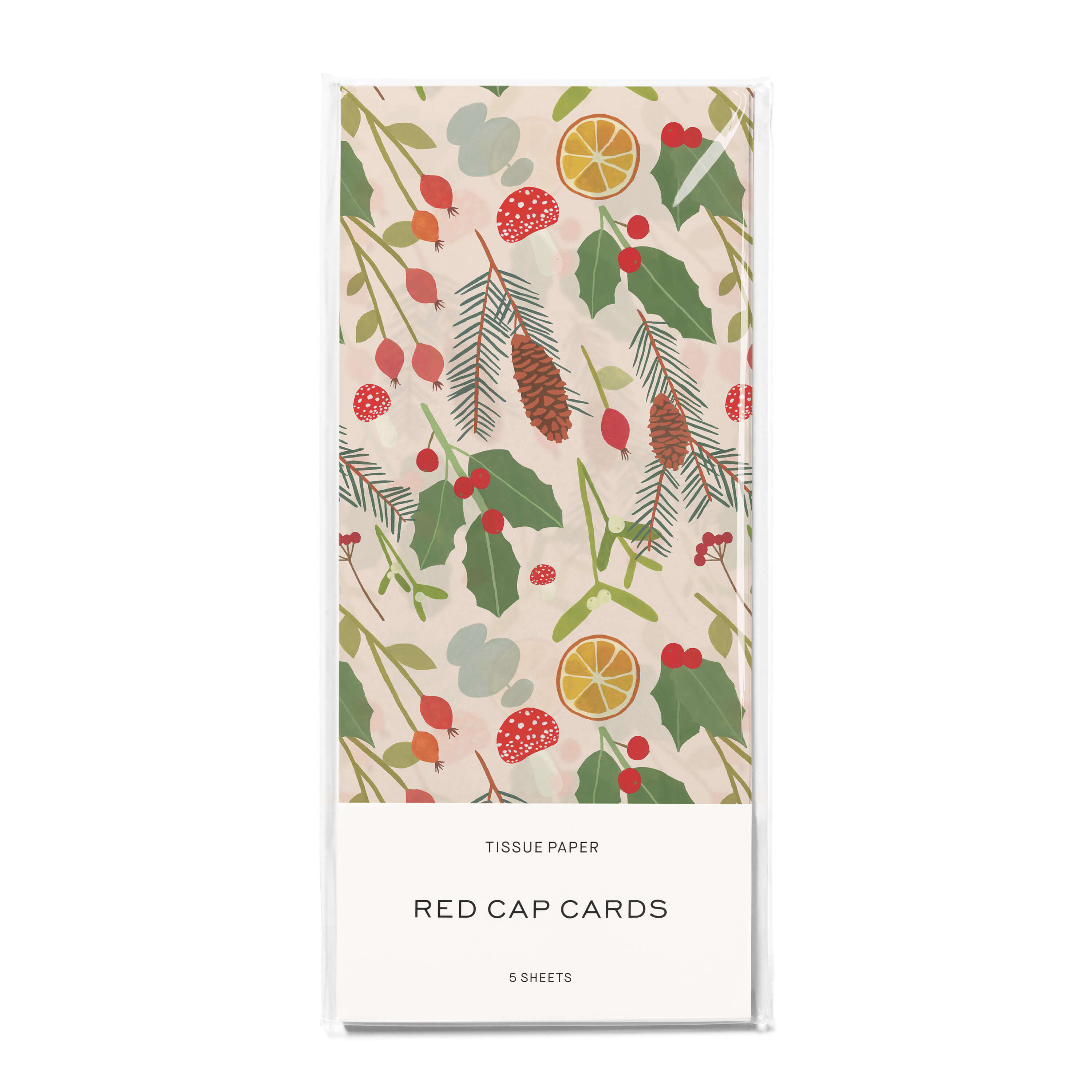 Holiday Greens tissue paper 5 Sheets