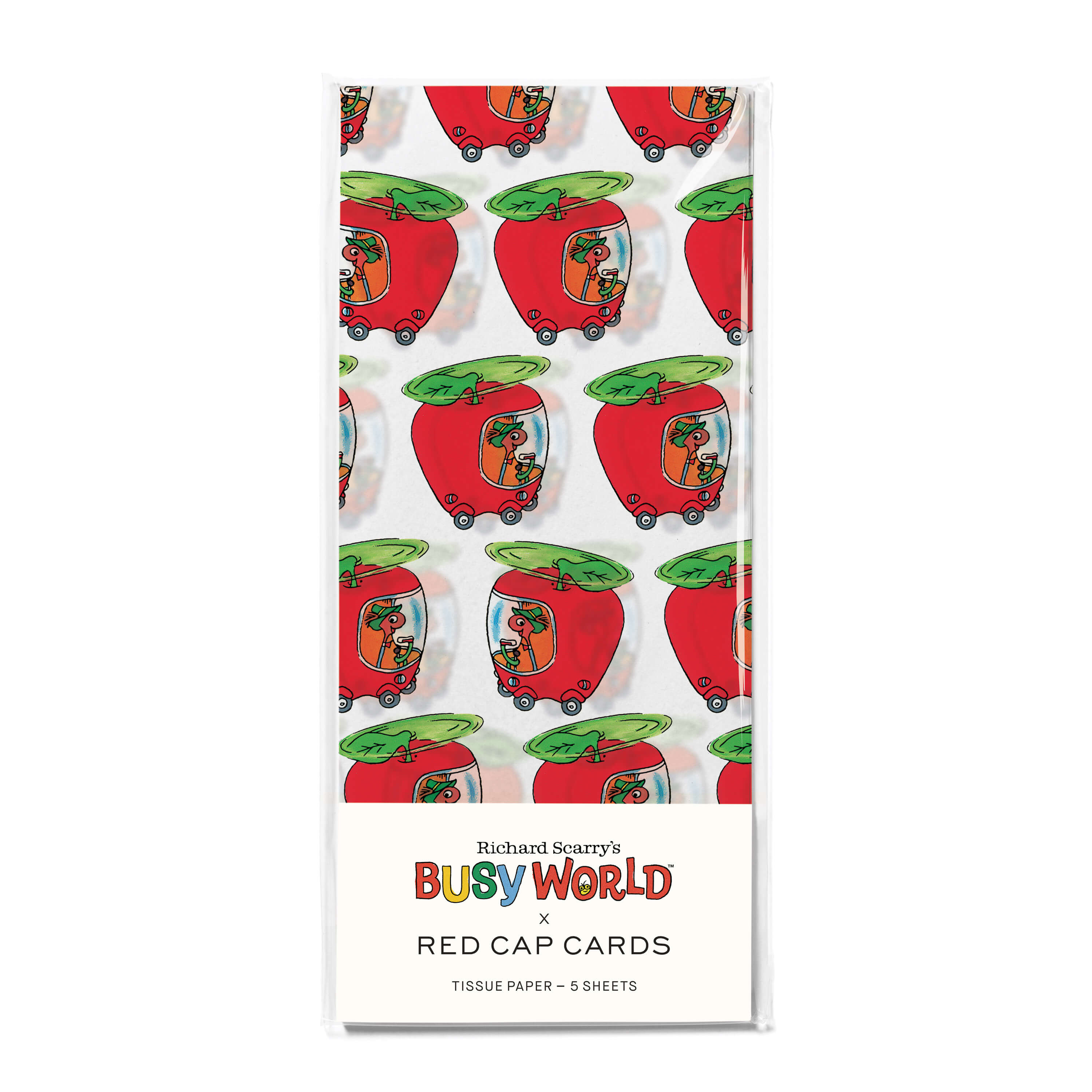 Lowly's Apple Car tissue paper 5 Sheets